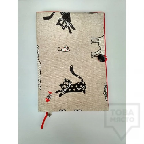 Ръчно изработена подвързия за книга - Marchella's Art - Котки