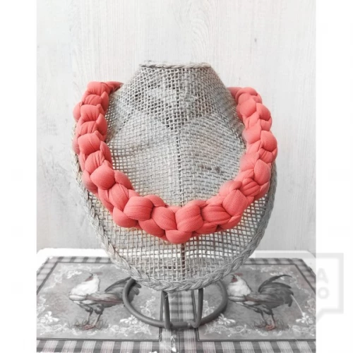Ръчно изработено колие Nadya's Knit - Сьомга