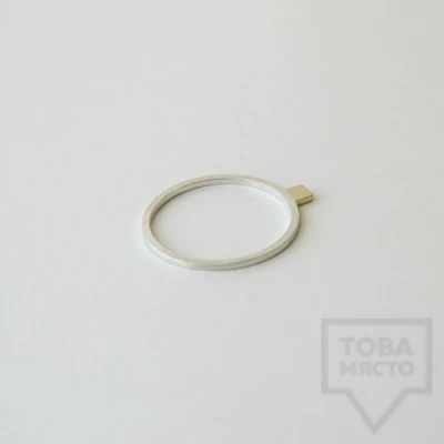 Silver ring Pin - with gold element 4 silver