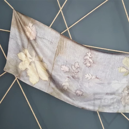 Silk scarf The Bucket-Silver Forest