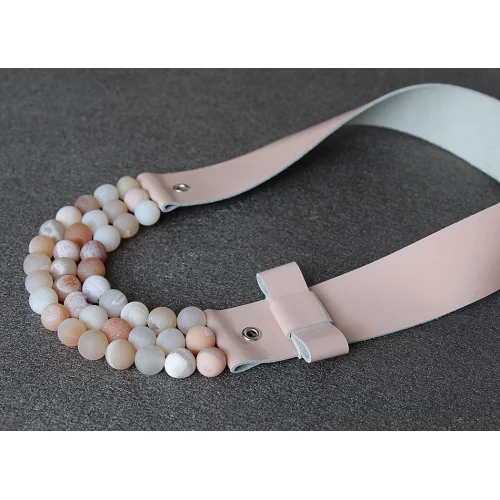 Ръчно изработено колие Vyara Tzeneva Jewellery - triple pink