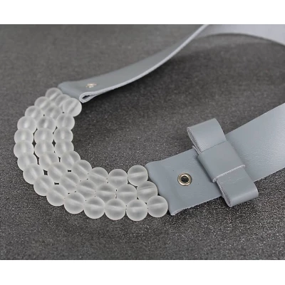 Ръчно изработено колие Vyara Tzeneva Jewellery - triple grey transperant