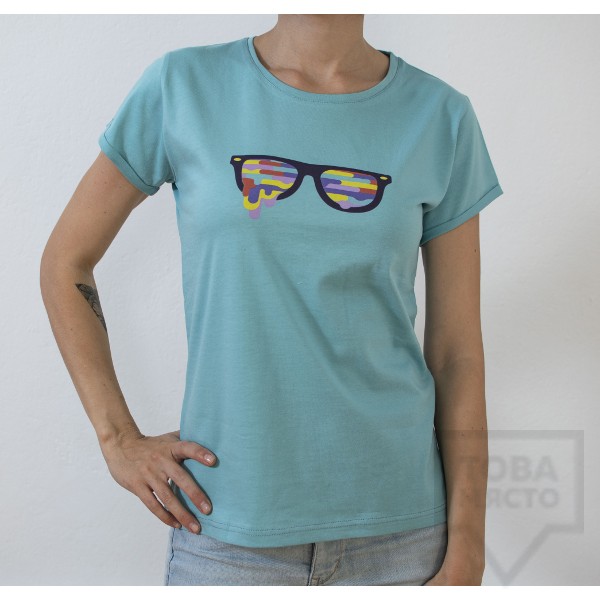 Дамска тениска Almost a Brand - Color high blue