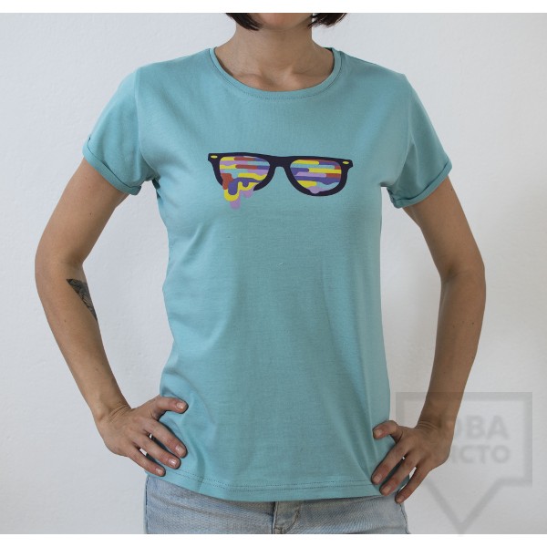 Дамска тениска Almost a Brand - Color high blue
