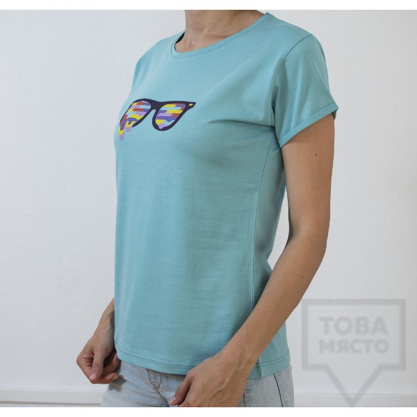 Дамска тениска Almost a Brand - Color high blue
