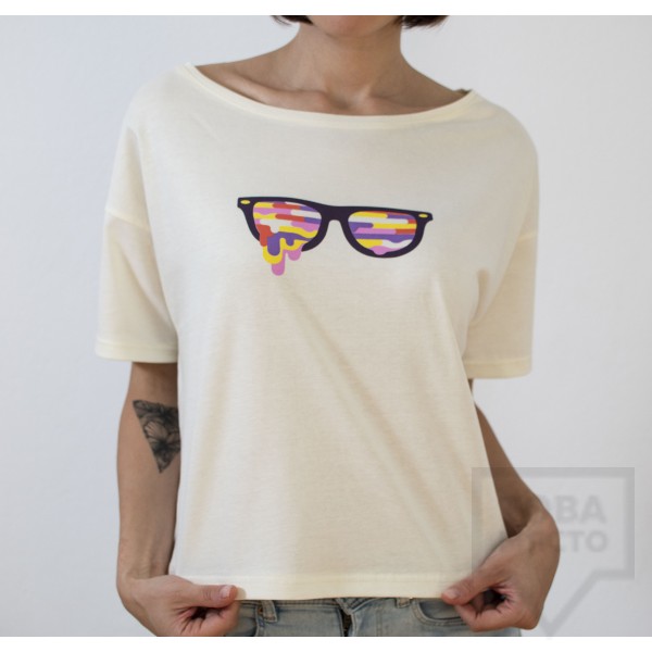 Дамска тениска Crop Almost a Brand - Color high white