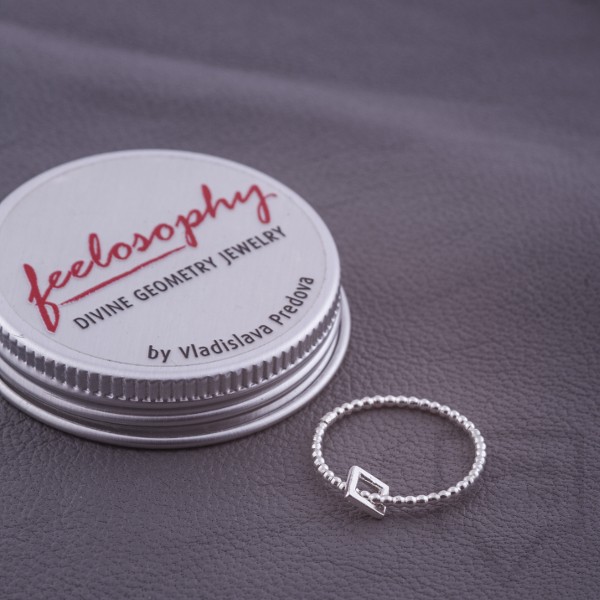 Сребърен пръстен Feelosophy Whisper - квадрат
