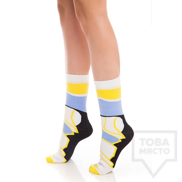 Дамски къси чорапи KrakMe - Havana futuristic blue short