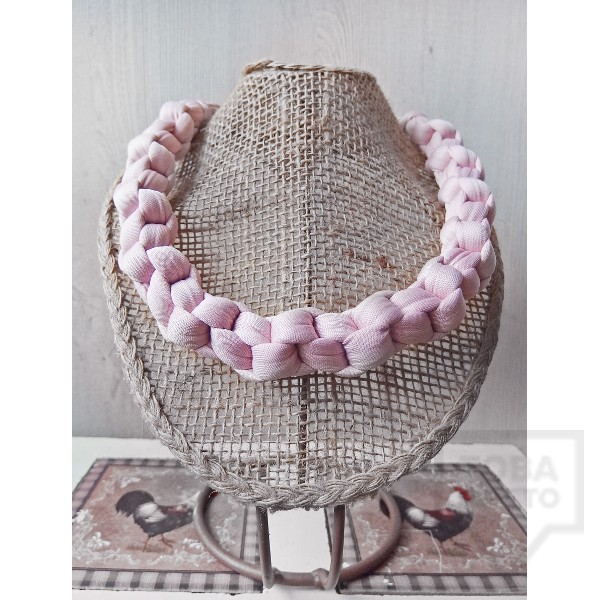 Ръчно изработено колие Nadya's Knit - Пинк